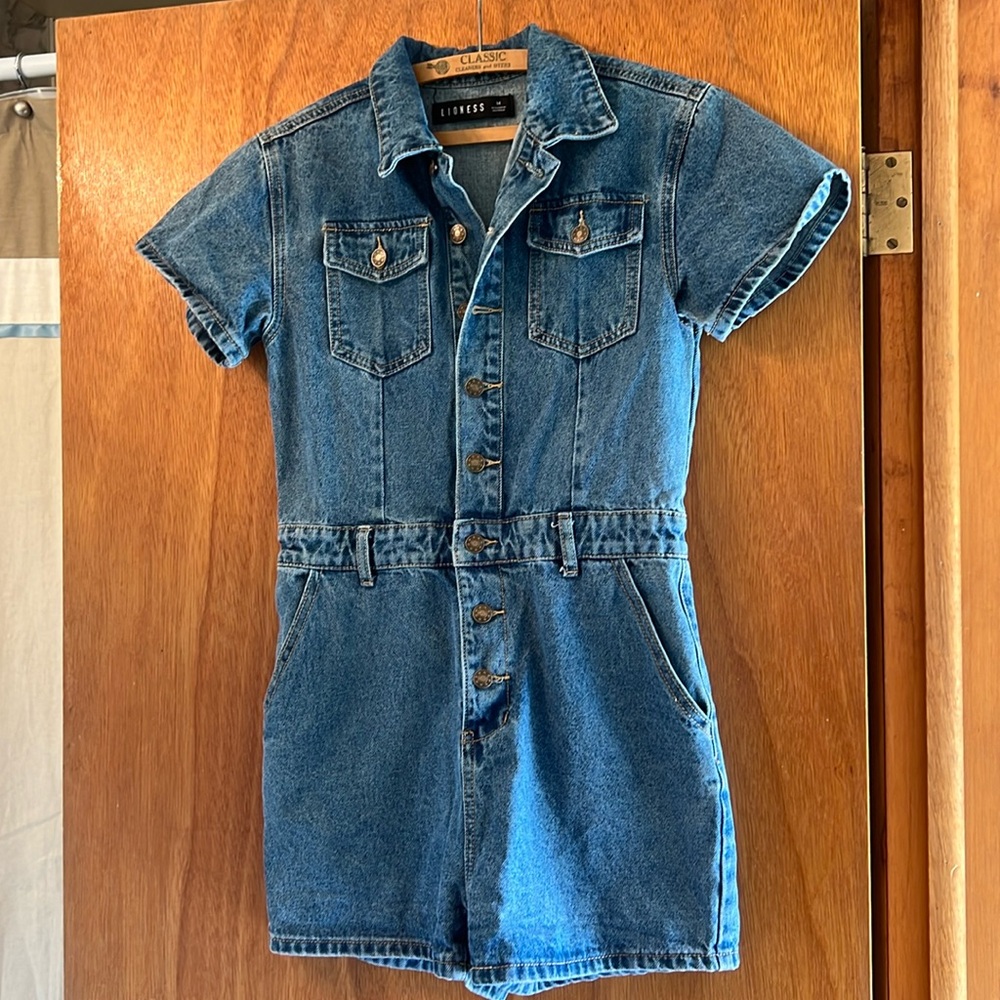 Lionness Denim Romper